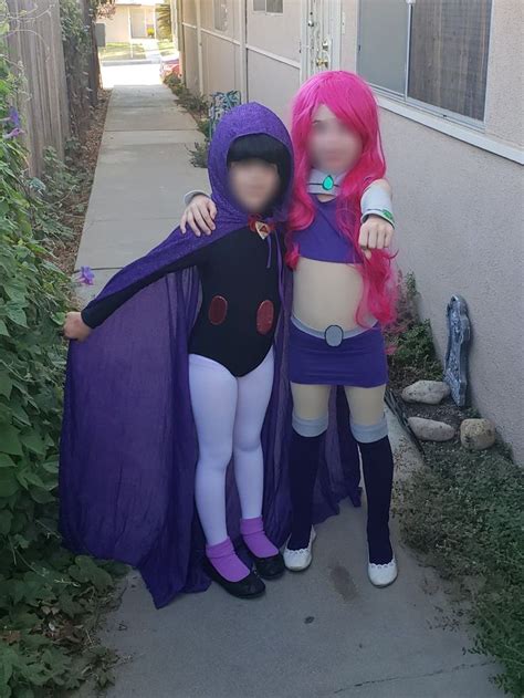 Raven and Starfire Costumes Titans For Halloween